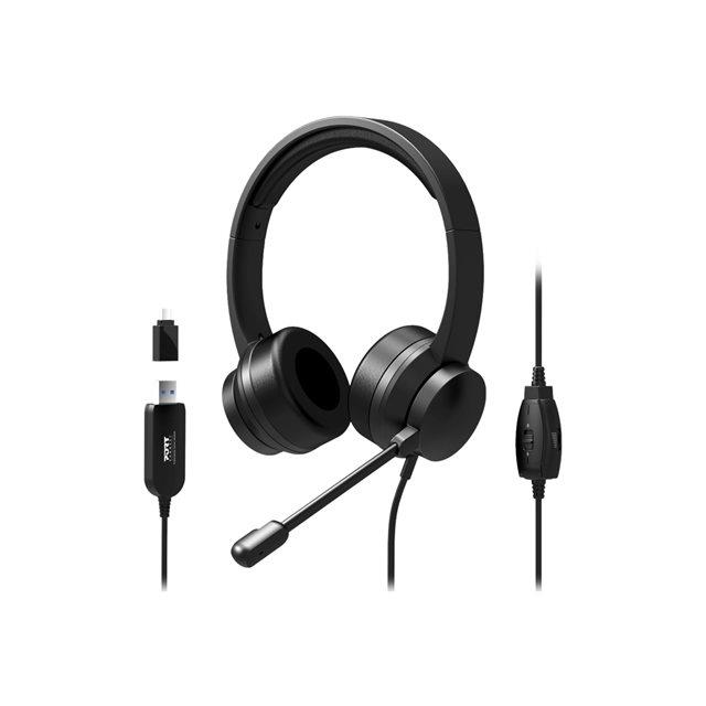 PORT Connect - Micro-casque - sur-oreille - filaire - USB-A