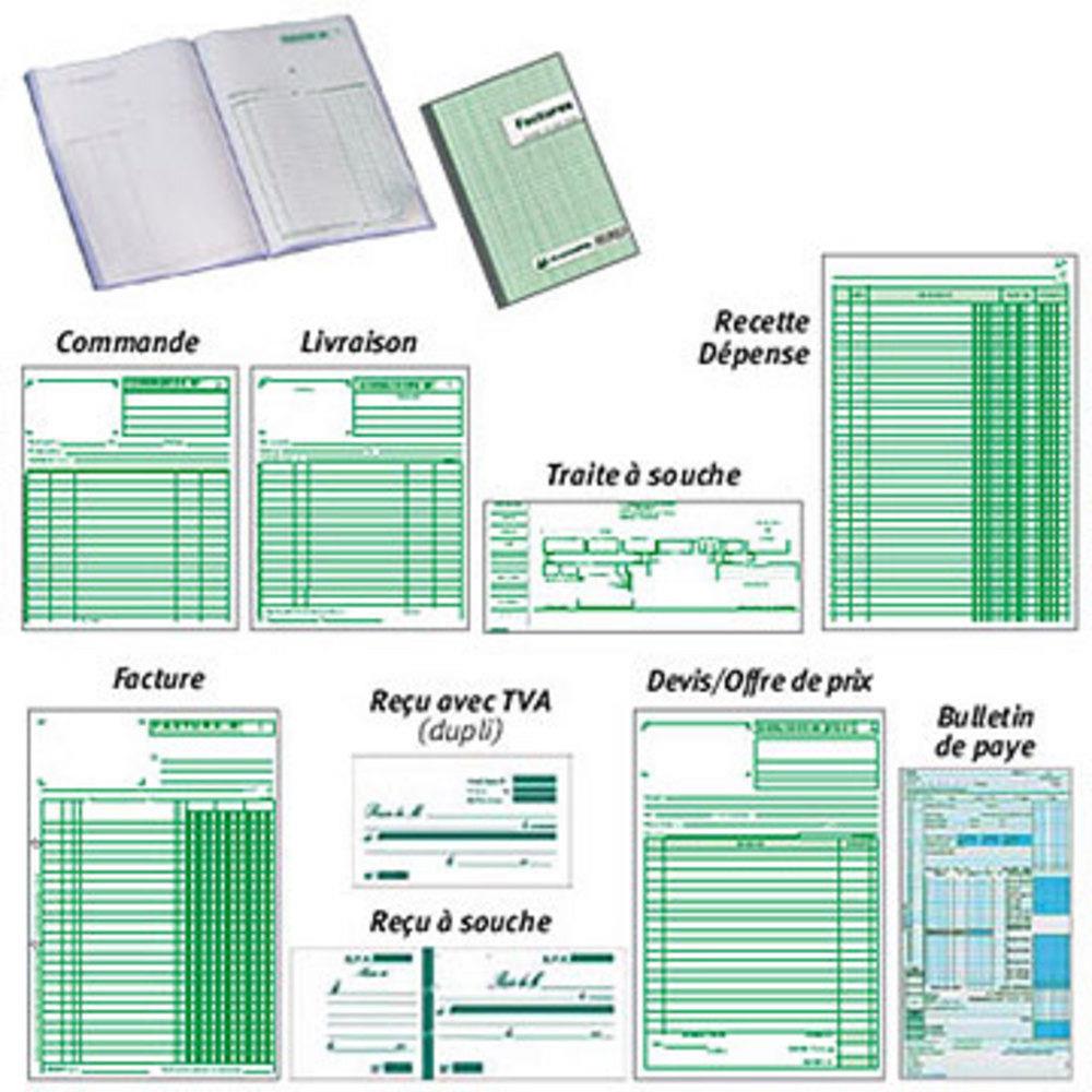 Carnet de commandes Manifold, 50 feuilles autocopiantes, sans carbone, paysage, 297 x 210 mm (bloc 50 feuilles)