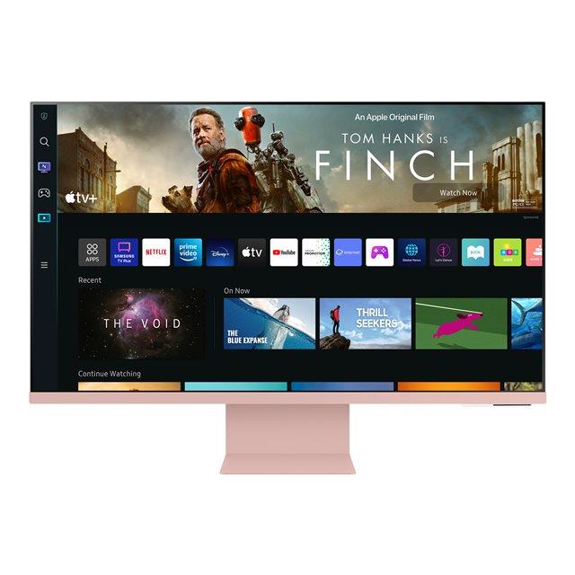 Samsung s32bm80puu cran plat de pc 81,3 cm (32") 3840 x 2160 pixels 4k ultra hd led rose, blanc