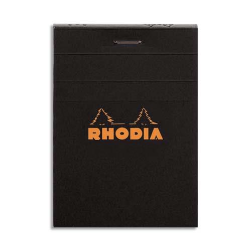 Bloc Rhodia - Couverture noire -Format - 7,4 x 10,5 cm - rglure 5x5 - 80g