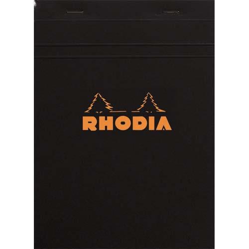 Bloc Rhodia couverture noire - format 14,8x21 cm - rglure 5x5 - 80g