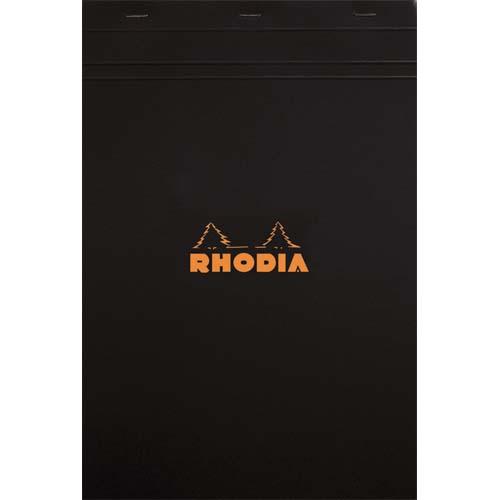 Bloc Rhodia Couverture noire - format A4 - rglure 5x5 - 80g