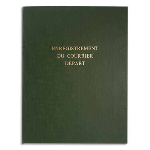 Piqure pour enregistrement du courrier dpart - 80 pages - 24 x 32 cm - couverture verte