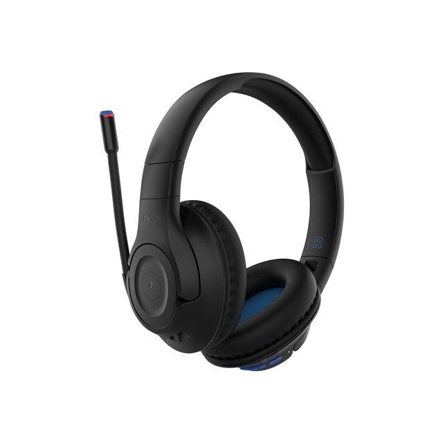 Belkin SoundForm Inspire - couteurs avec micro - Bluetooth - jack 3,5mm - pour enfant - noir