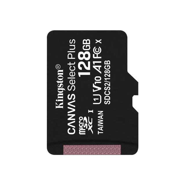 Kingston technology carte micsdxc canvas select plus 100r a1 c10 de 128 go sans adp