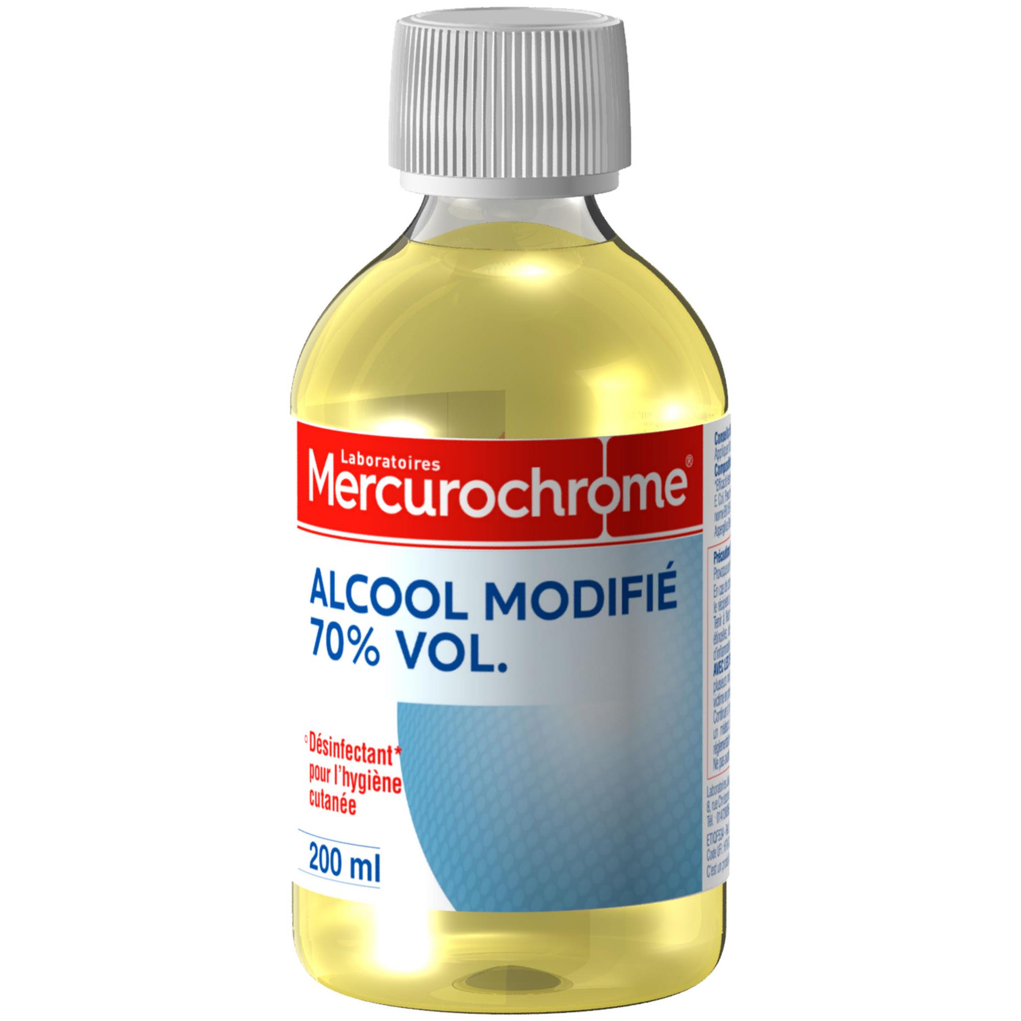 Alcool modifi 70% Mercurochrome - 200ml