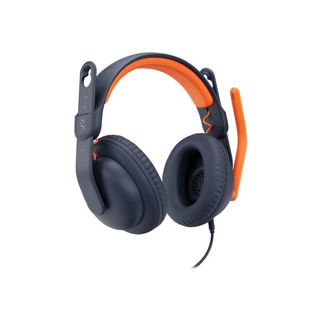Logitech Zone Learn On-Ear Wired Headset for Learners, USB-A - couteurs avec micro - sur-oreille - remplacement - filaire - USB-C