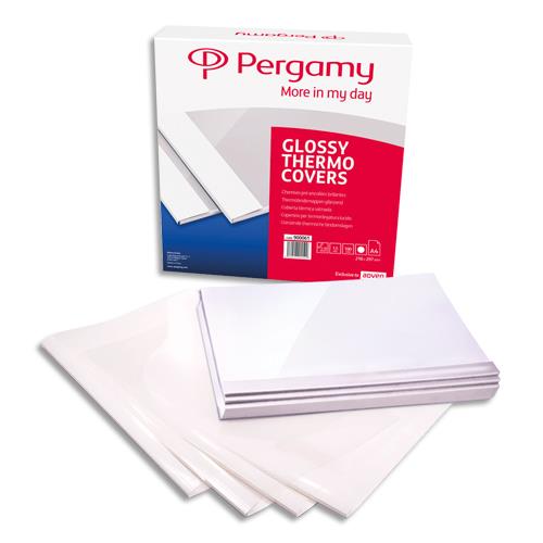 Chemises pr-encolls Pergamy - 1.5 mm - bote de 100 - blanc