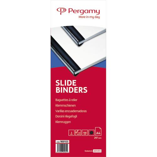 Baguettes  relier Pergamy - 3 mm - bote de 100 - noir