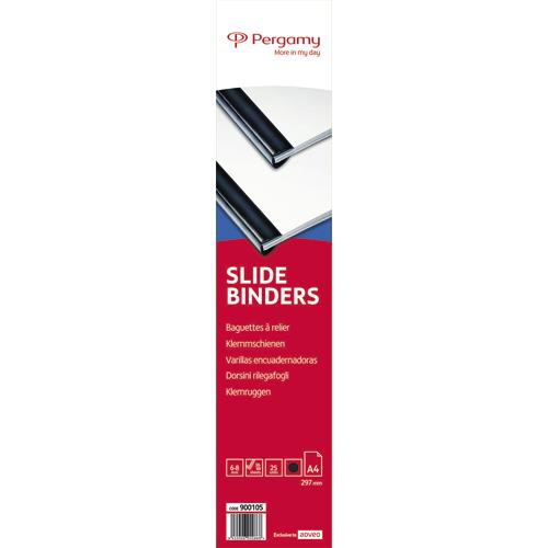 Baguettes  relier Pergamy - 6-8 mm - bote de 25 - noir