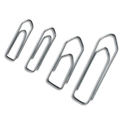 Trombones - Attache lettres 1er prix - acier galvanis et bout chevron - 30mm - boite de 1000