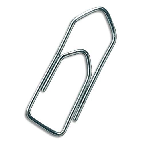 Trombones - Attache lettres 1er prix - acier galvanis et bout chevron - 45mm - boite de 100