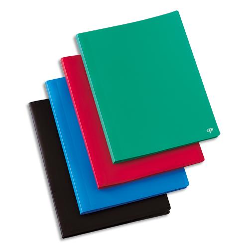 Protge-documents en polypropylne 1er prix - 60 pochettes/120 vues - coloris assortis - couverture 3/10e pochettes 6/100e