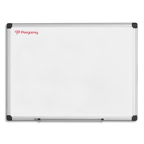 Tableau blanc maill magntique Pergamy - cadre aluminium - 180 x 120 cm