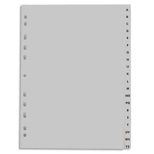 Intercalaires Pergamy - polypropylne - A4 - alphabtique A-Z - blanc - jeu de 20
