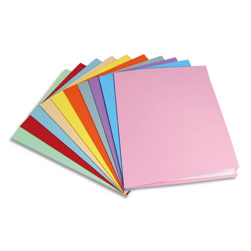 Paquet de 100 chemises 1er prix - carte recycle 180 grammes - coloris assortis