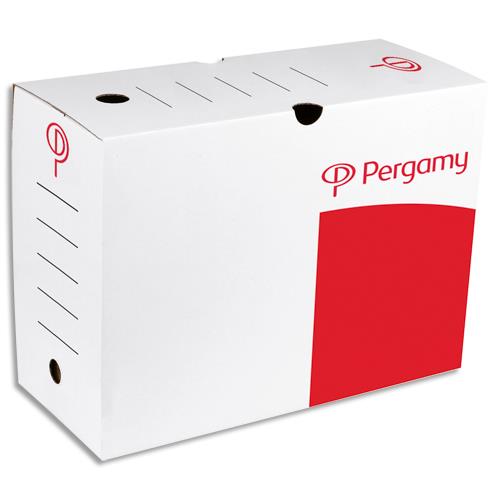 Bote  archives 1er prix - dos de 20 cm - en carton ondul - kraft blanc