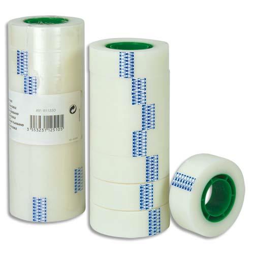 Rubans adhsifs invisibles 1er prix - 19x33 mm - Tour de 8 rubans