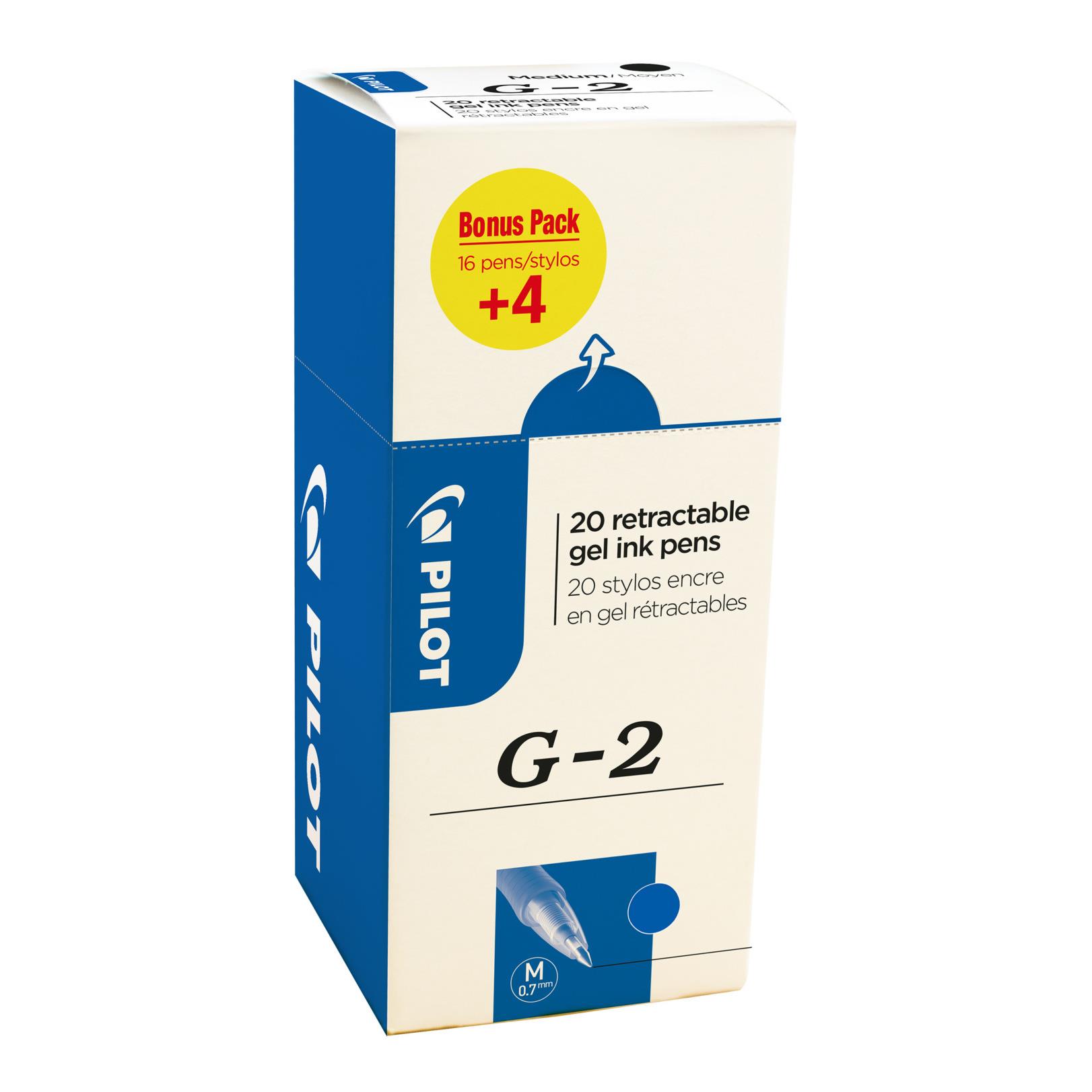 Stylos G2 Pilot - bleu - ecopack 20 dont 4 offerts