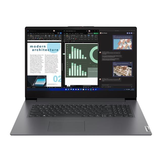Ordinateur portable - Lenovo v17 g4 iru intel core i3 i3-1315u ordinateur portable 43,9 cm (17.3") full hd 8 go ddr4-sdram 256 go ssd wi-fi 6 (802.11ax) windows 11 pro franais gris