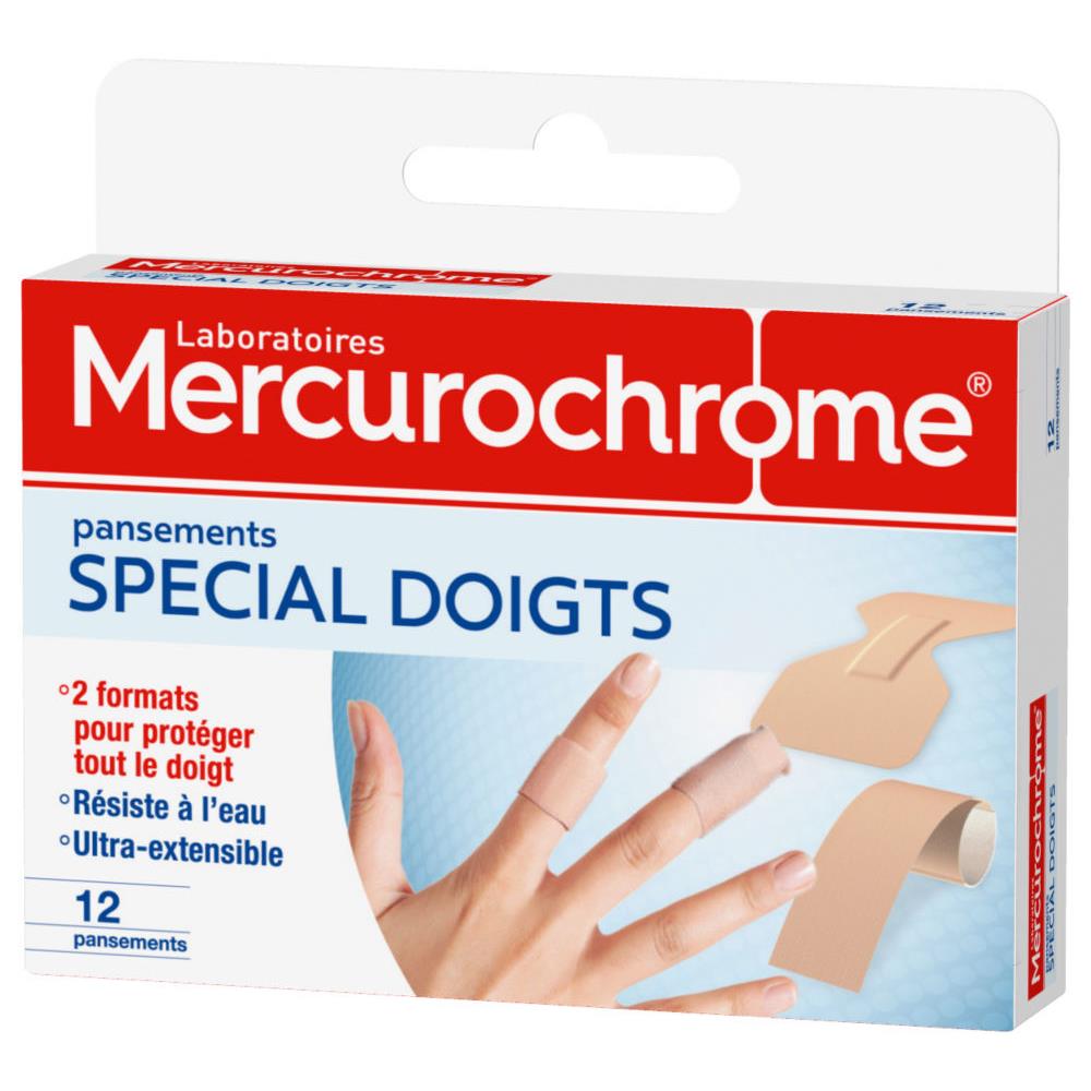 Pansements doigts Mercurochrome - bote de 12