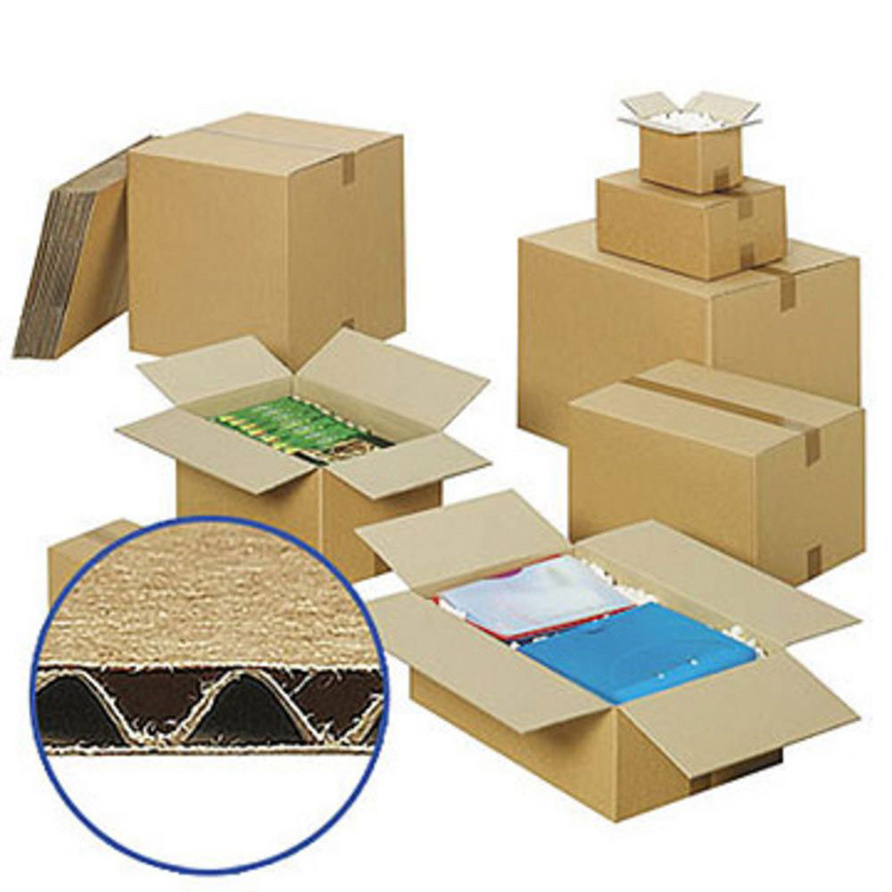 Caisse carton brune simple cannelure RAJA 60x40x40 cm