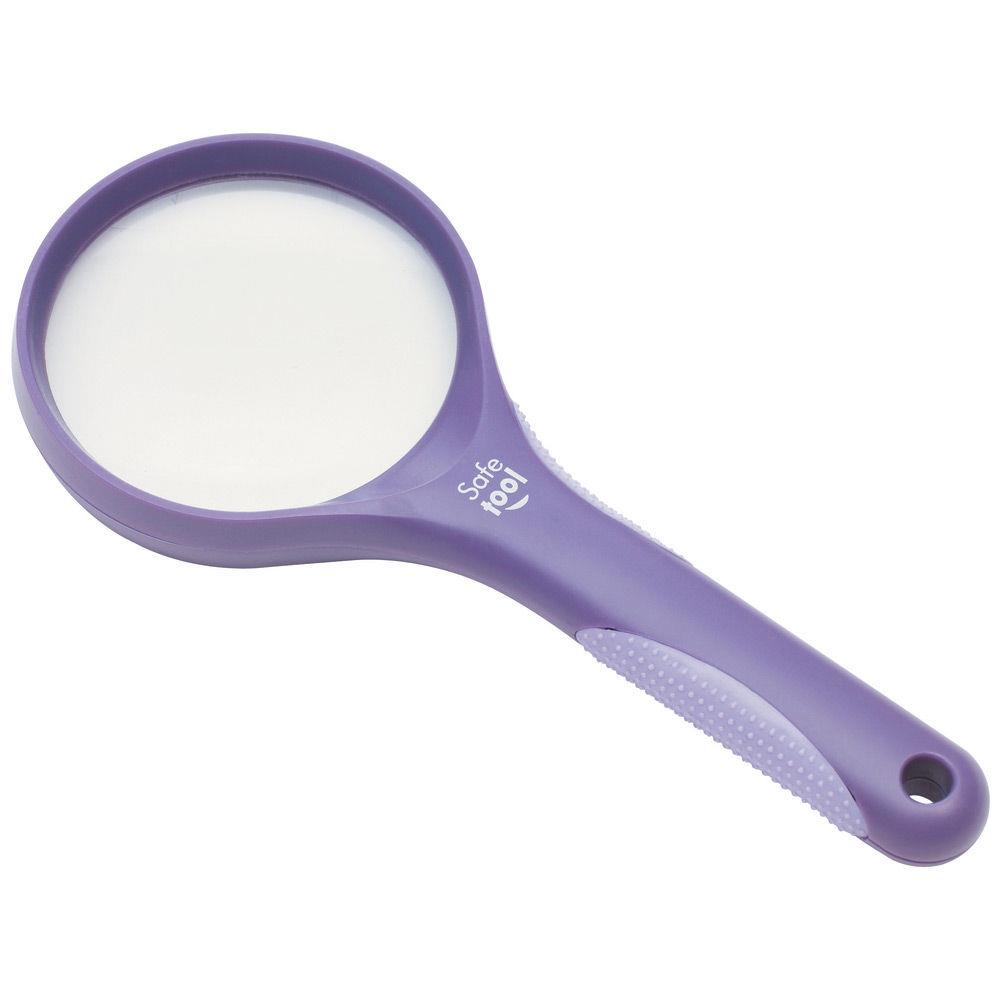 Loupe ronde bi matiere, grossit x3 -  violet ou vert