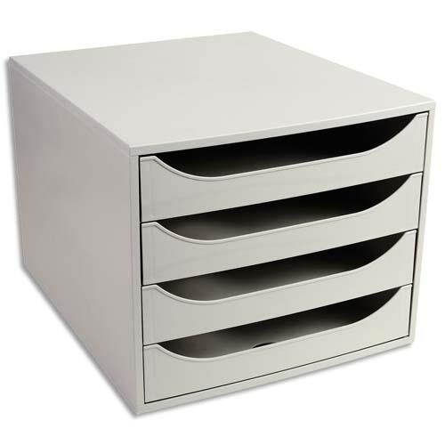 Module de classement 1er prix en polystyrne - 4 tiroirs - gris