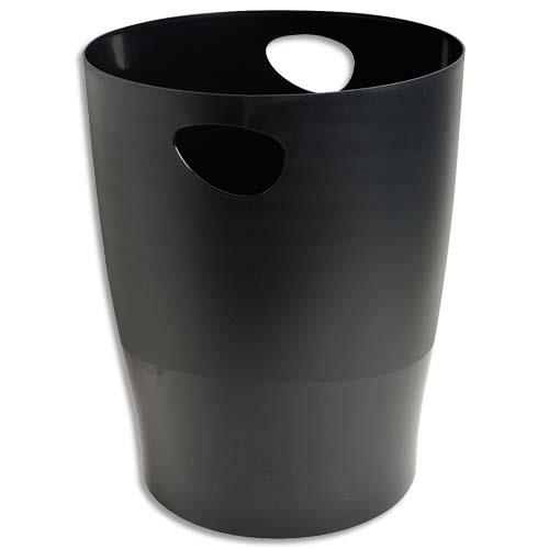 Corbeille  papier 1er prix - 15L - noir