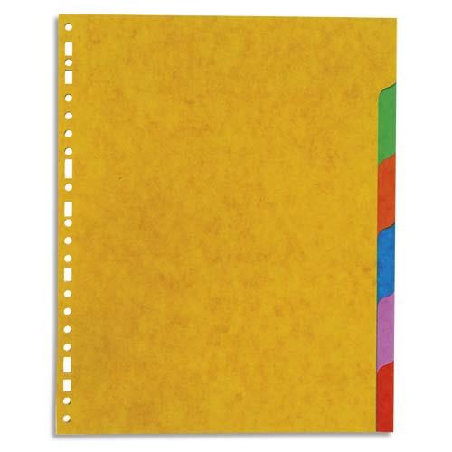 Intercalaires touches neutres 1er prix - carte lustre 220 g - A4+ - 6 positions - coloris assortis
