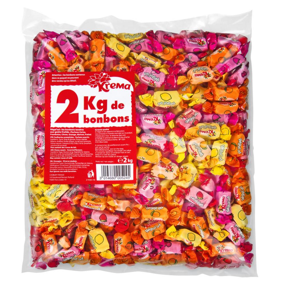 Bonbons tendres Krema REGAL'AD - assortiment de parfums fruits