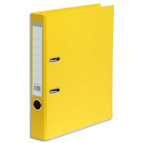 Classeur  levier - polypropylne - dos de 5 cm - jaune