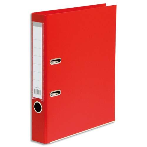 Classeur  levier 1er prix - polypropylne - dos 5 cm - A4 - rouge