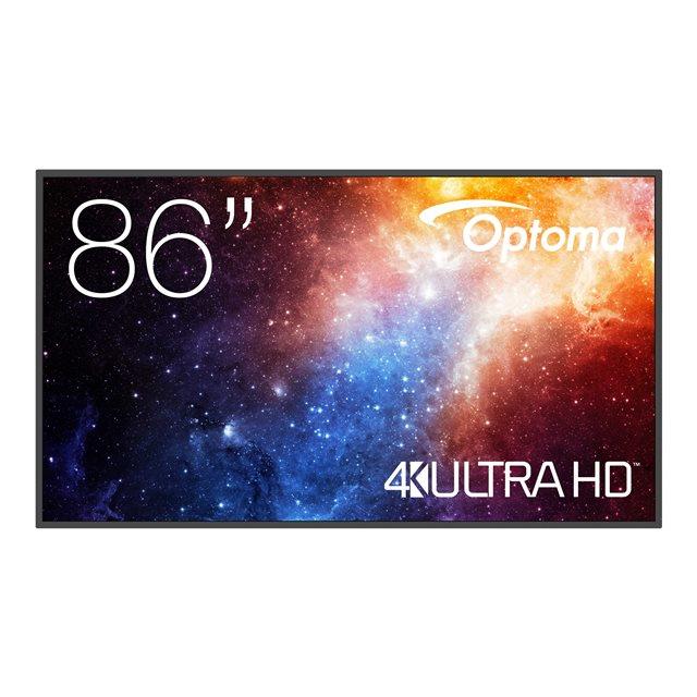 Optoma n3861k cran plat de signalisation numrique 2,18 m (86") led wifi 450 cd/m 4k ultra hd noir android 11 24/7