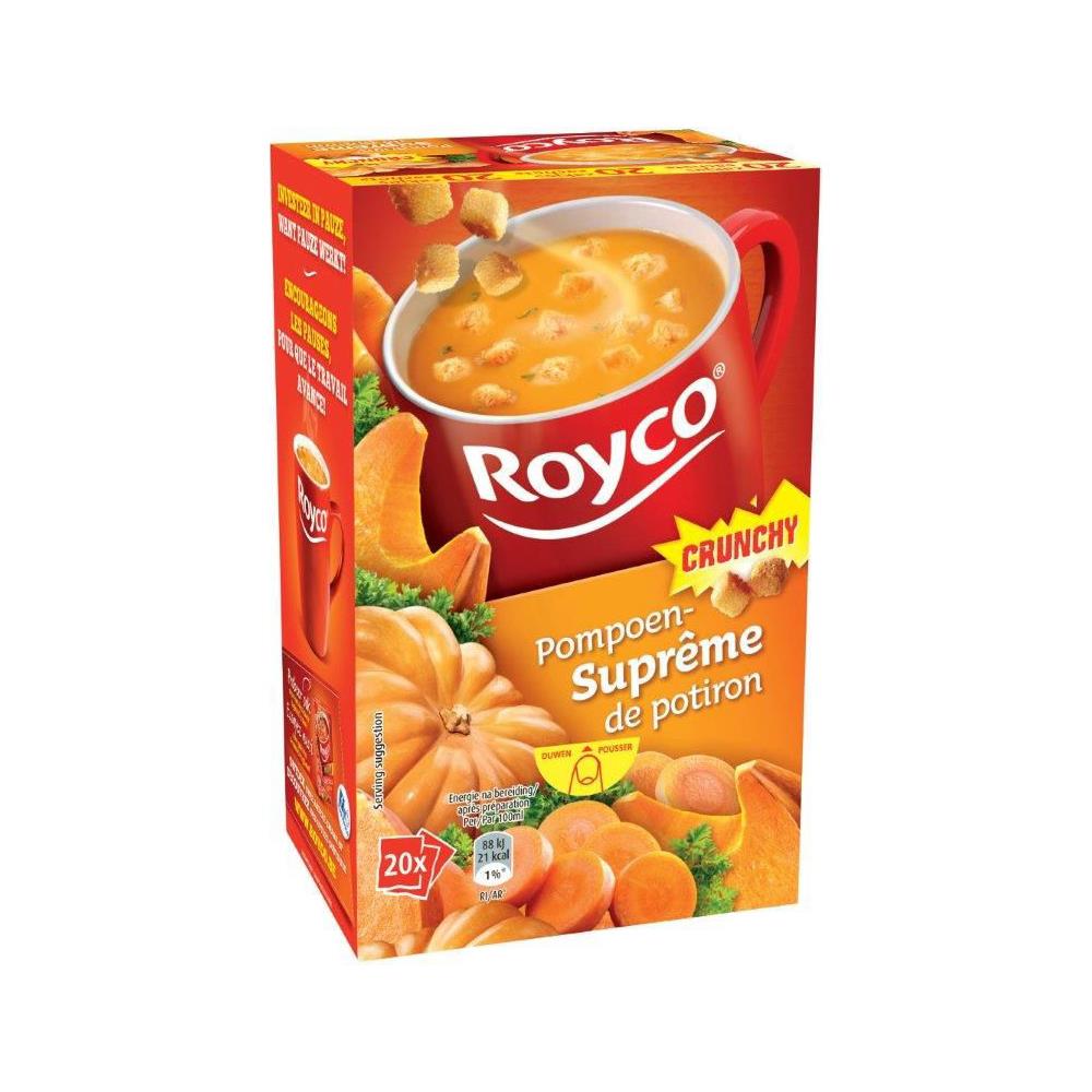 Soupes Royco - crunchy potiron - bote de 20