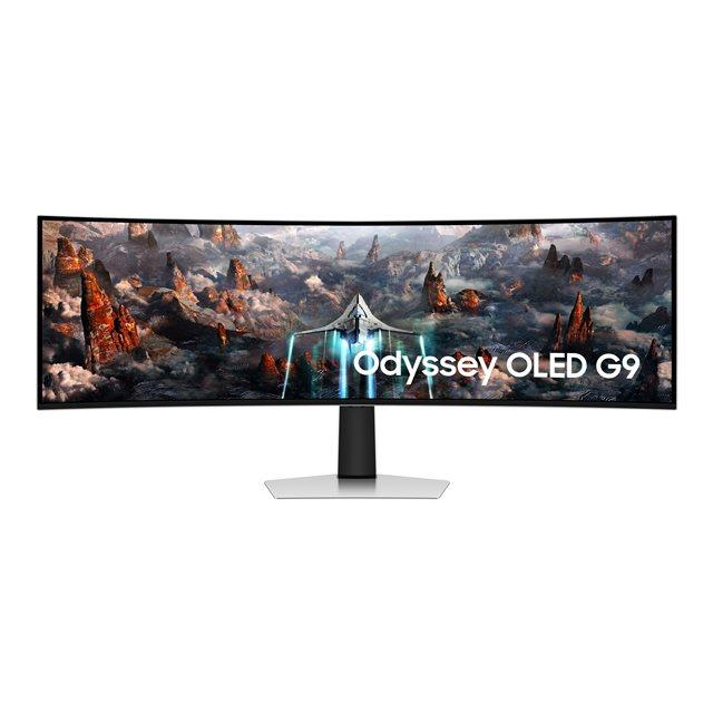 Samsung g93sc cran plat de pc 124,5 cm (49") 5120 x 1440 pixels dual qhd oled argent