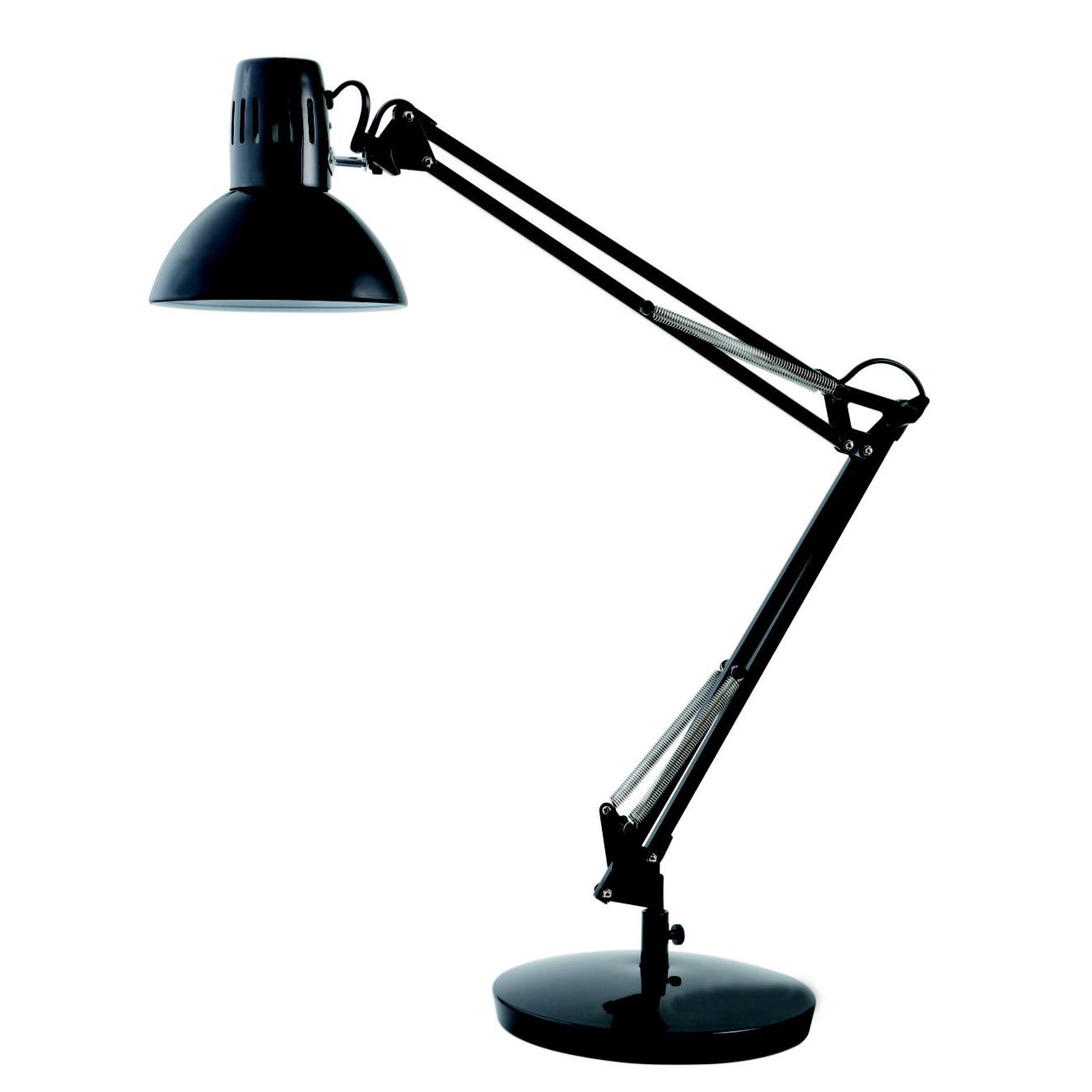 Lampe architecte avec pince de fixation standard Alba - noir