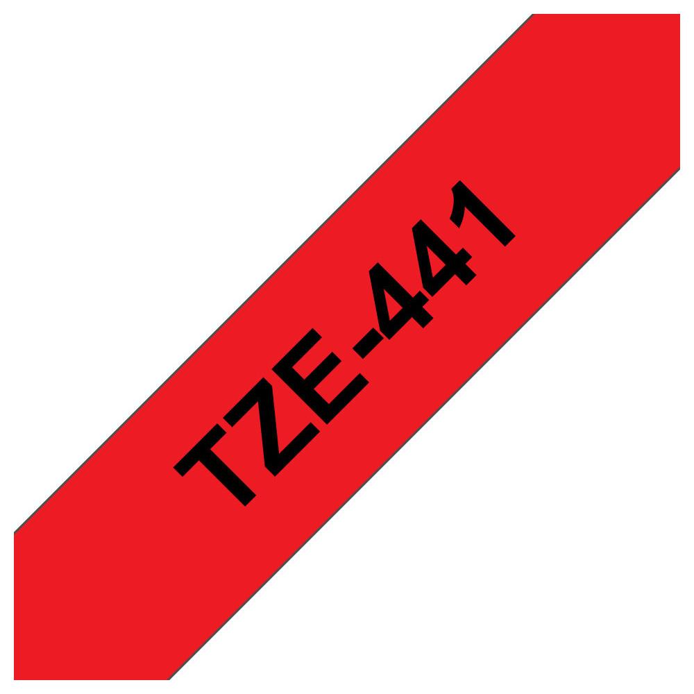 Brother TZe-441 - Adhsif standard - Noir sur rouge - rouleau (1,8 cm x 8 m) 1 cassette(s) ruban lamin - pour Brother PT-D600; P-Touch PT-1880, D450, D800, E550, E800, P900, P950; P-Touch EDGE PT-P750