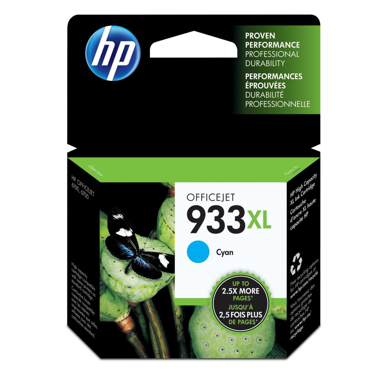 Cartouches pour imprimantes - Hp 933xl cartouche d'encre cyan grande capacit authentique