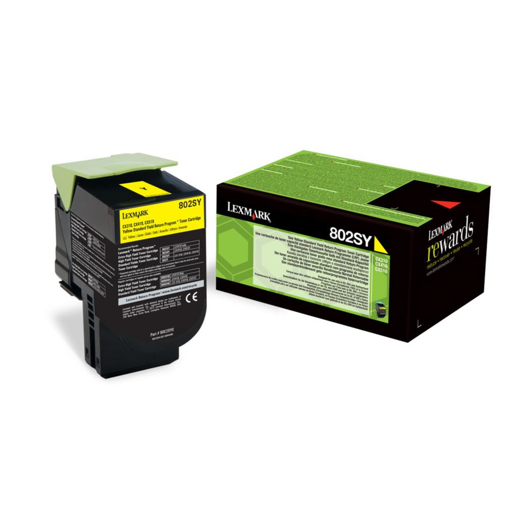 Cartouches de toner - Lexmark 802sy cartouche de toner 1 pice(s) original jaune