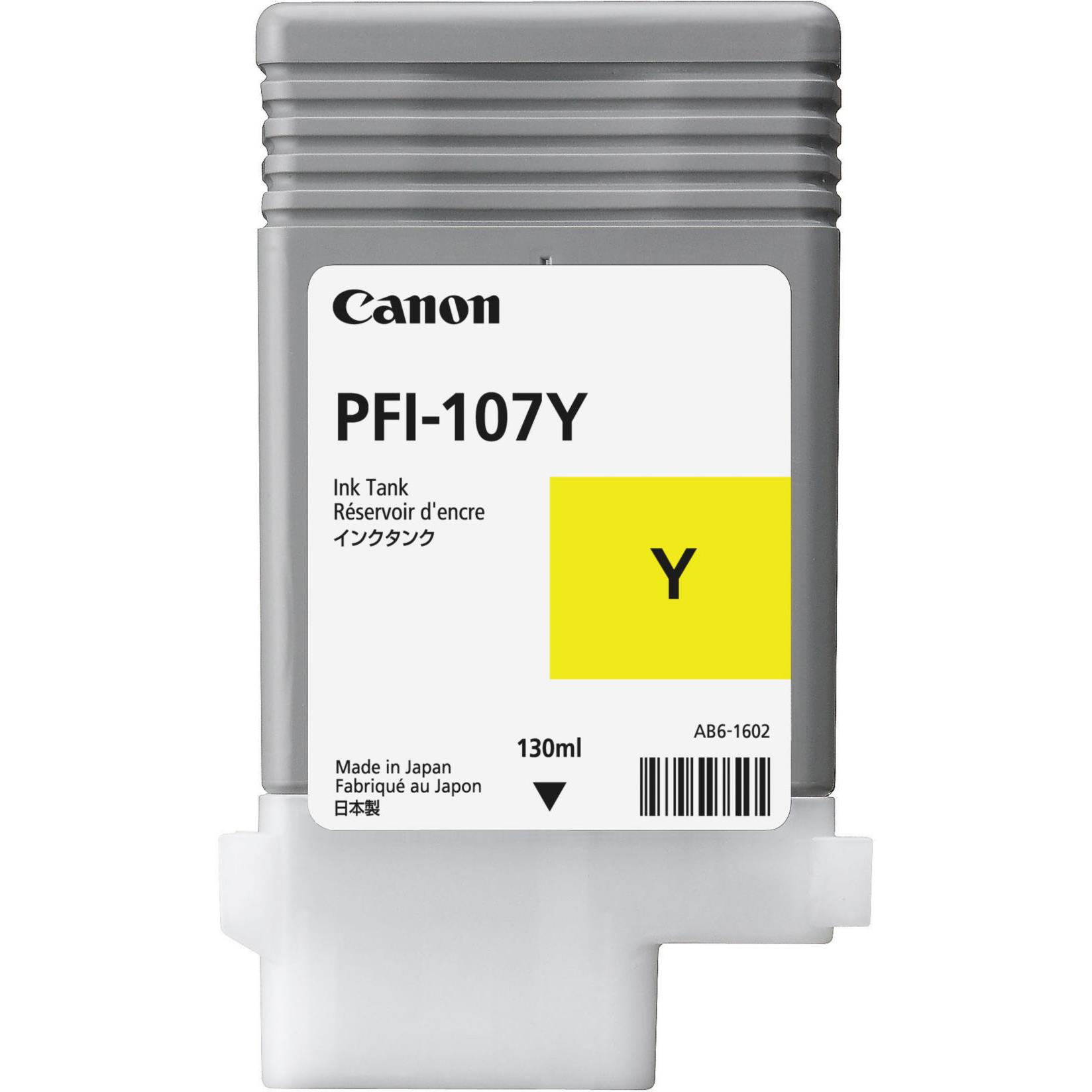 Cartouches pour imprimantes - Canon pfi-107y cartouche d'encre 1 pice(s) original jaune