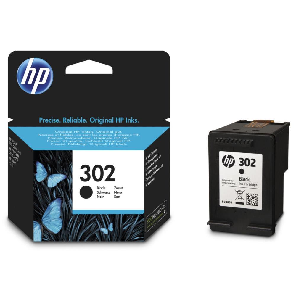 Cartouches pour imprimantes - Hp 302 cartouche d'encre noire authentique