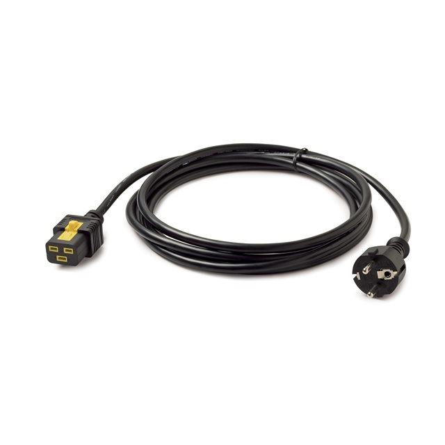 Apc , power cord, locking c19 to cee/7 schuko, 3.0m