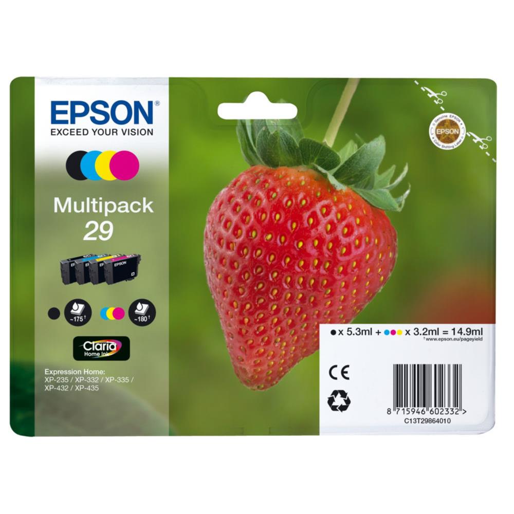 Cartouches pour imprimantes - Epson strawberry multipack "fraise" 29 - encre claria home n,c,m,j