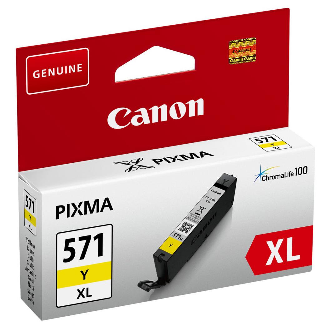 Cartouches pour imprimantes - Canon cartouche d'encre jaune  haut rendement cli-571xl