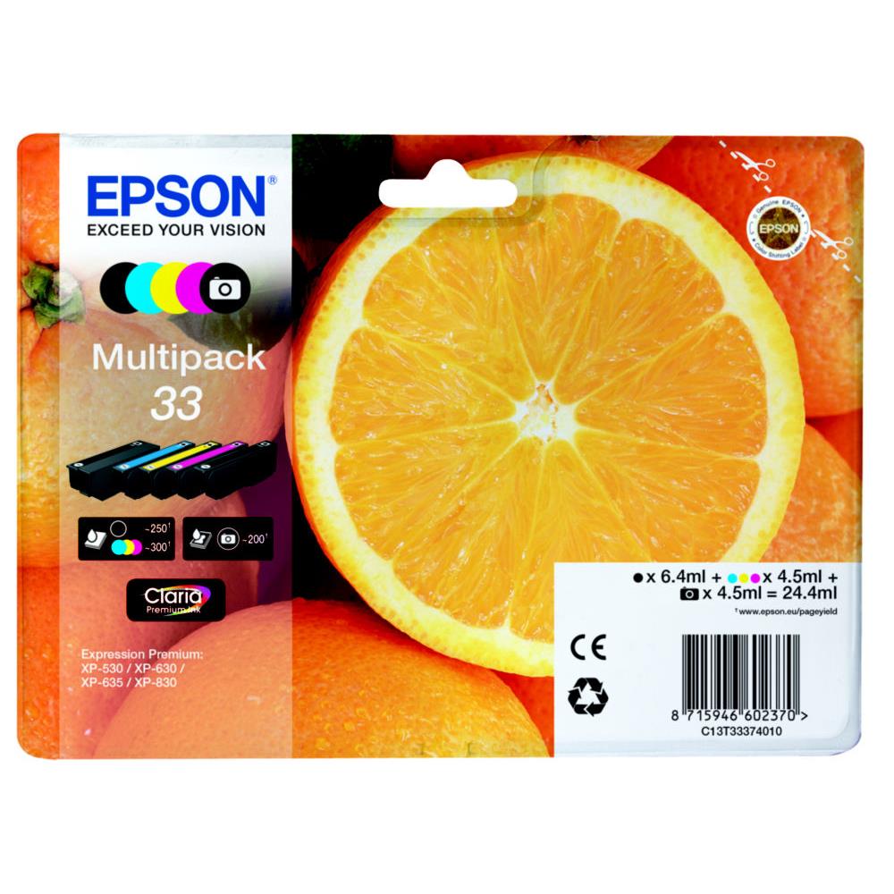 Cartouches pour imprimantes - Epson oranges multipack 5-colours 33 claria premium ink