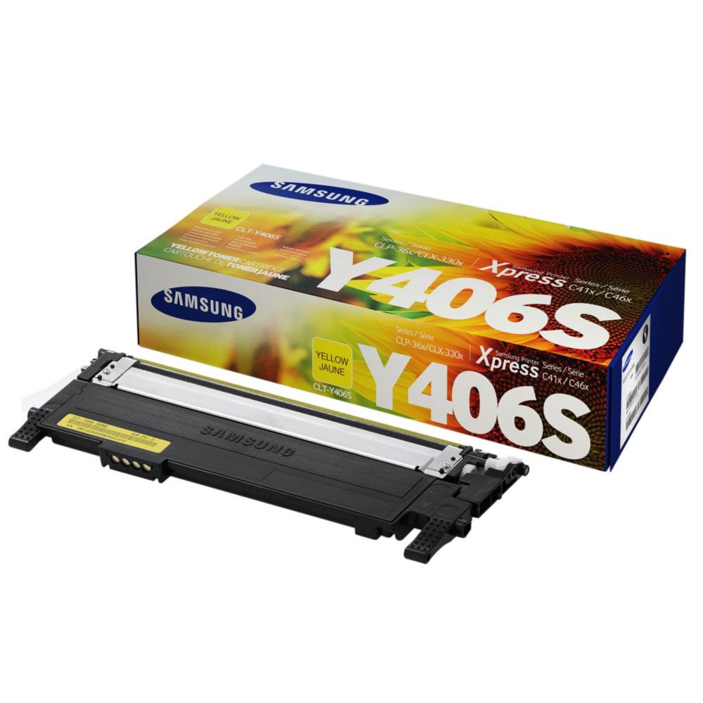 Cartouches de toner - Samsung clt-y406s toner jaune authentique