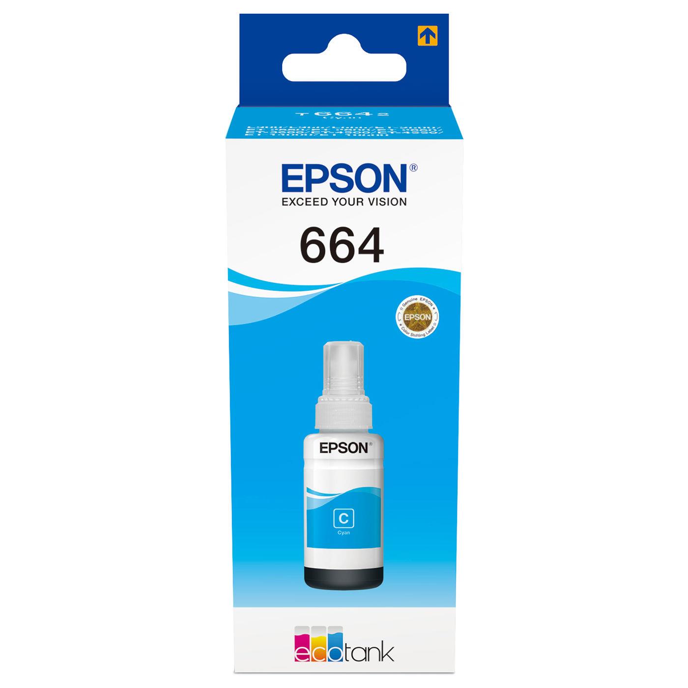 Recharges d'encre pour imprimante - Epson 664 ecotank cyan ink bottle