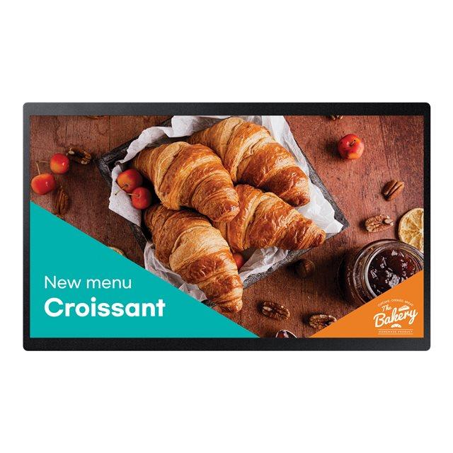 Samsung qb24c cran plat de signalisation numrique 61 cm (24") led wifi 250 cd/m full hd noir intgr dans le processeur tizen 16/7