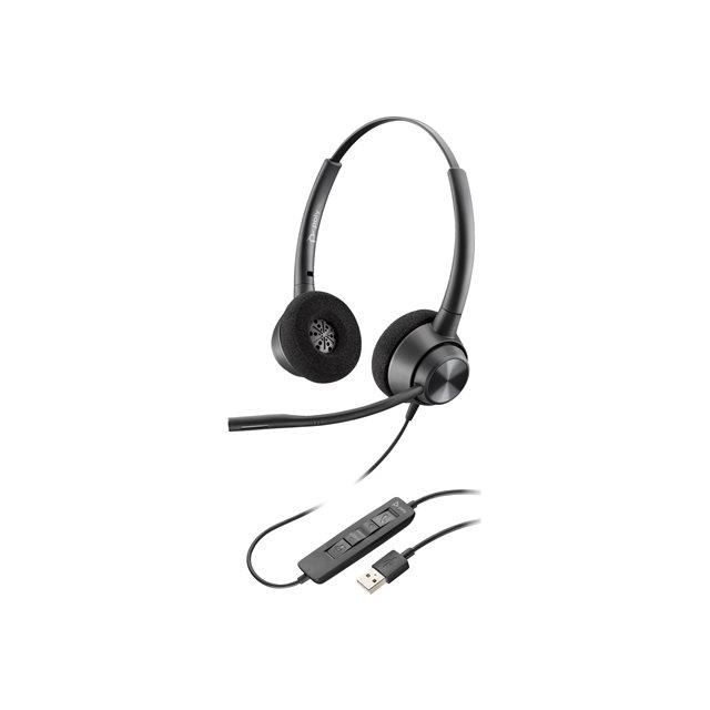 Poly EncorePro 310 - EncorePro 300 series - micro-casque - sur-oreille - filaire - USB-A - noir